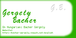 gergely bacher business card